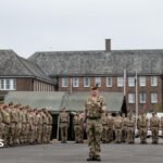 Catterick Garrison military barracks fire could burn through night
