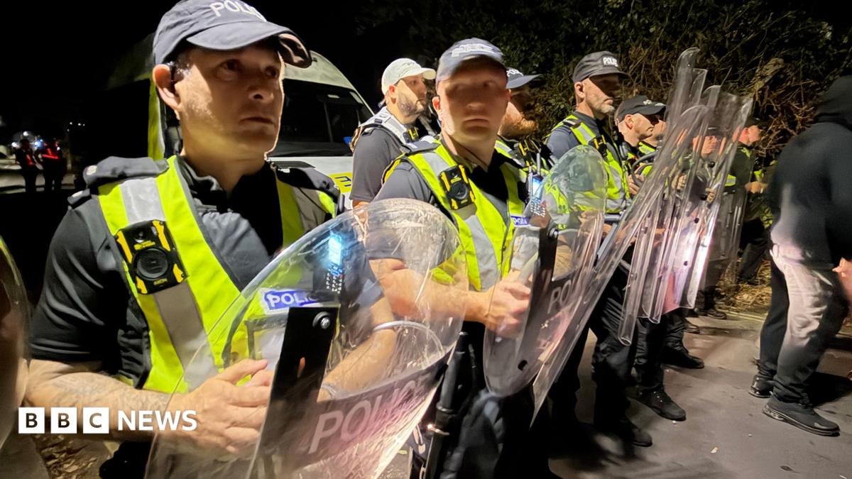 Police seek to identify protesters behind Portsmouth anti-migrant disorder