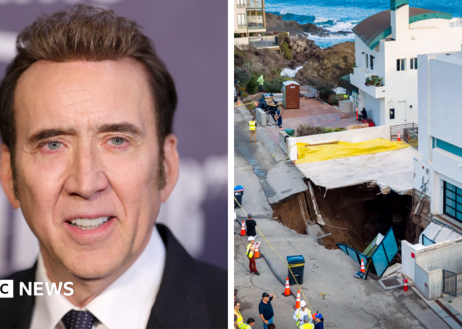 Nicolas Cage: Sinkhole opens up in front of actor’s home in Malibu