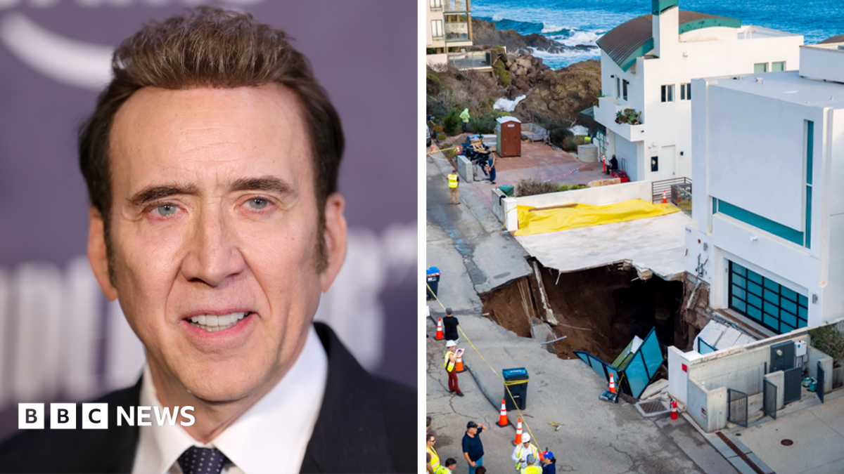 Nicolas Cage: Sinkhole opens up in front of actor’s home in Malibu