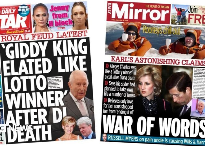 Newspaper headlines: ‘Giddy King’ and ‘war of words’ over Earl Spencer book