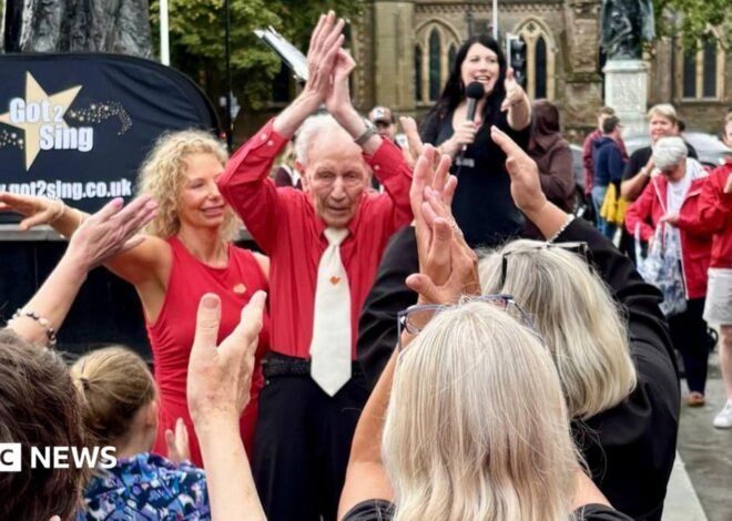 Keep dancing: 100-year-old leads Worcester charity flash mob