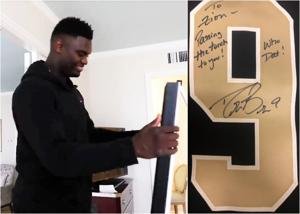 Zion's new 'passing the torch' jersey a simple, massive New Orleans challenge: Be the Brees of basketball