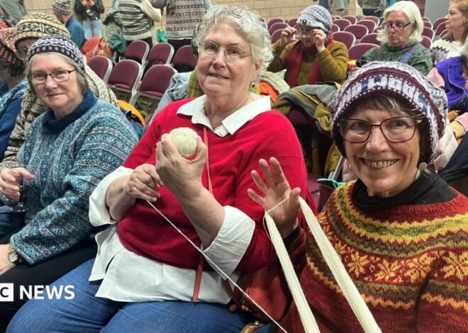 ‘I love the sheep and the people’ – Knitters flock to Shetland’s wool week